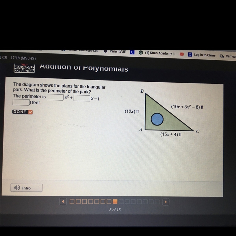 What is the perimeter of the park?-example-1