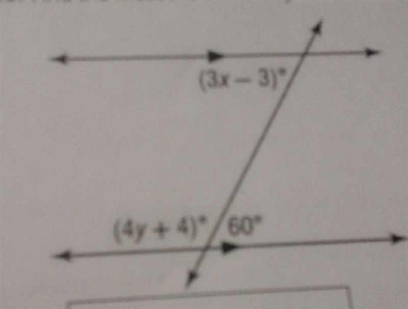 Find the measure of x and y-example-1