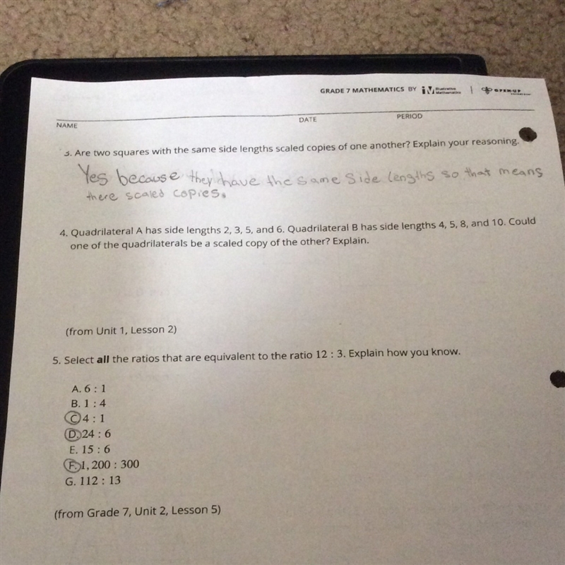 Scaled copies question 3 and 4-example-1