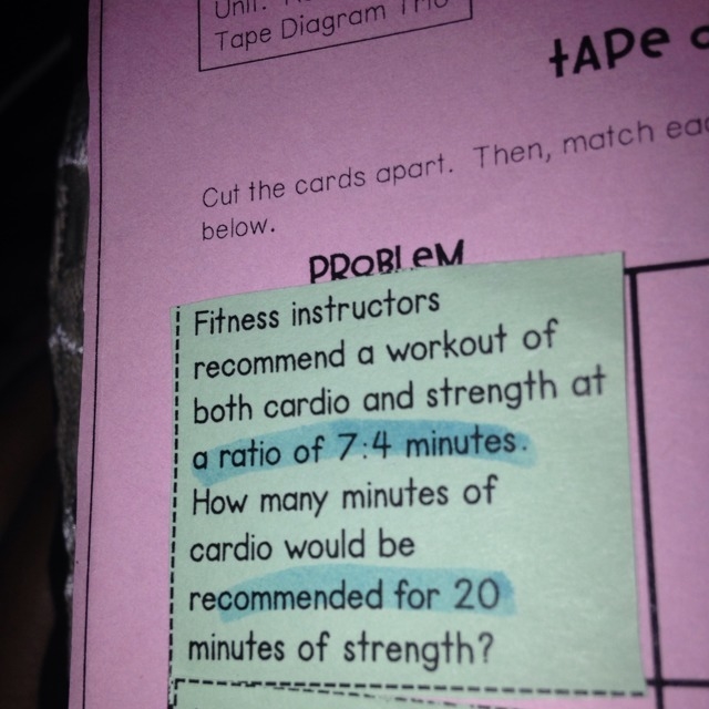 Fitness instructor recommend a workout of both cardio and strength at a ratio of 7:4 minutes-example-1