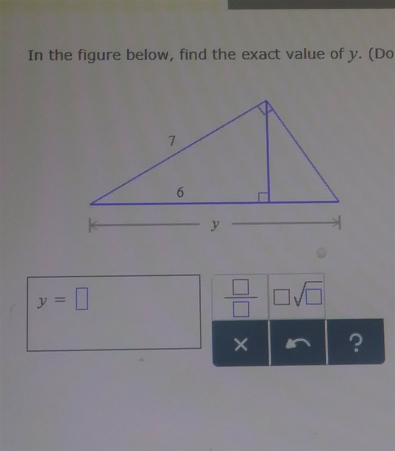 Find the exact value of y-example-1