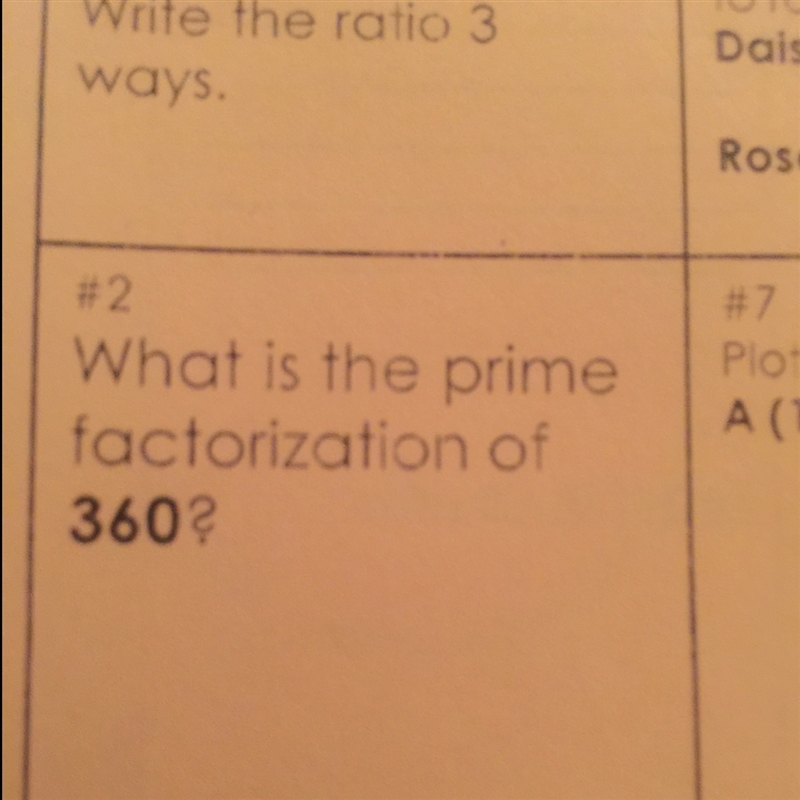 What is the prime factorization of 360 please show your work-example-1