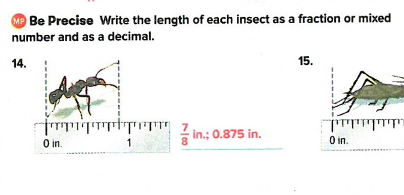 Can someone explain how the answer to #14 is 7/8 in;0.875 in.-example-1