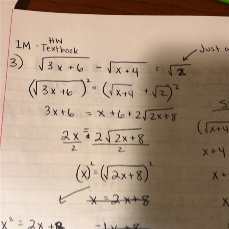 Please explain why (rad x+4 plus rad 2) becomes x+6+2rad2x+8-example-1