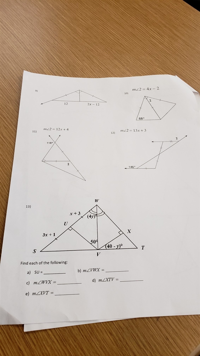 Geometry isosceles and equilateral triangles find the value of x in each diagram-example-1