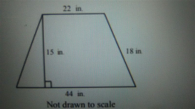 Find the area : 15in 44in 18in 22in a 165in² b 495in² c 330in² d 594in²-example-1