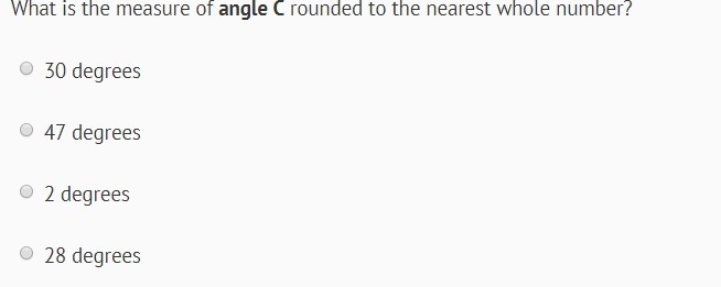 What is the measure of angle C rounded to the nearest whole number?-example-2