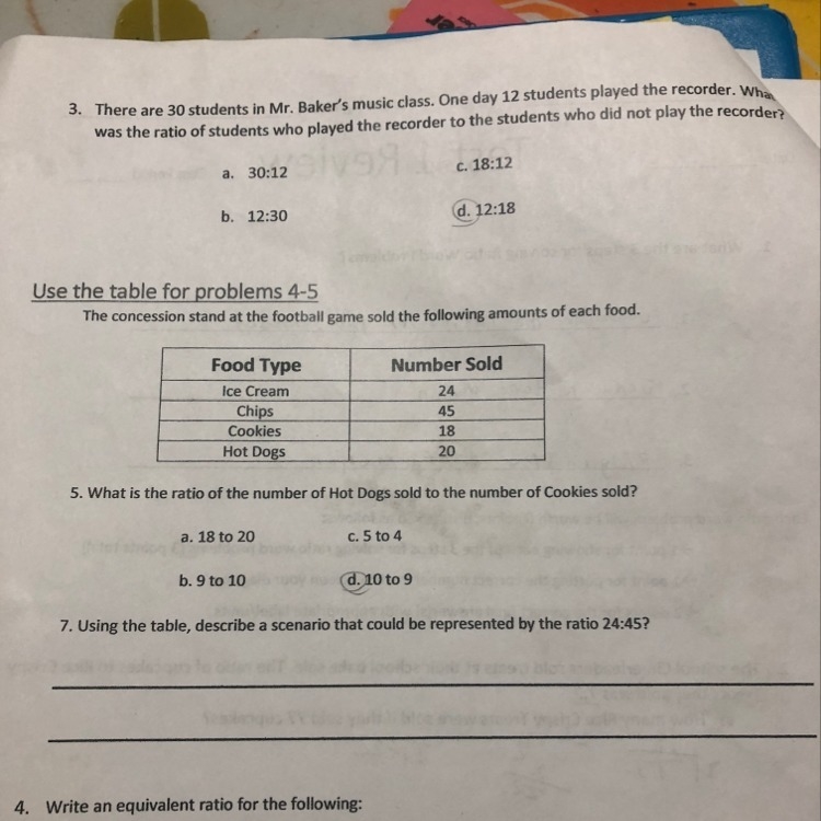 What is a scenario that could be represented by ratio of 24:45-example-1