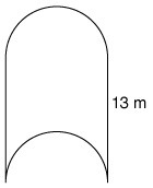 What does the perimeter of this figure consist of? semicircle = __ line segments = __-example-1