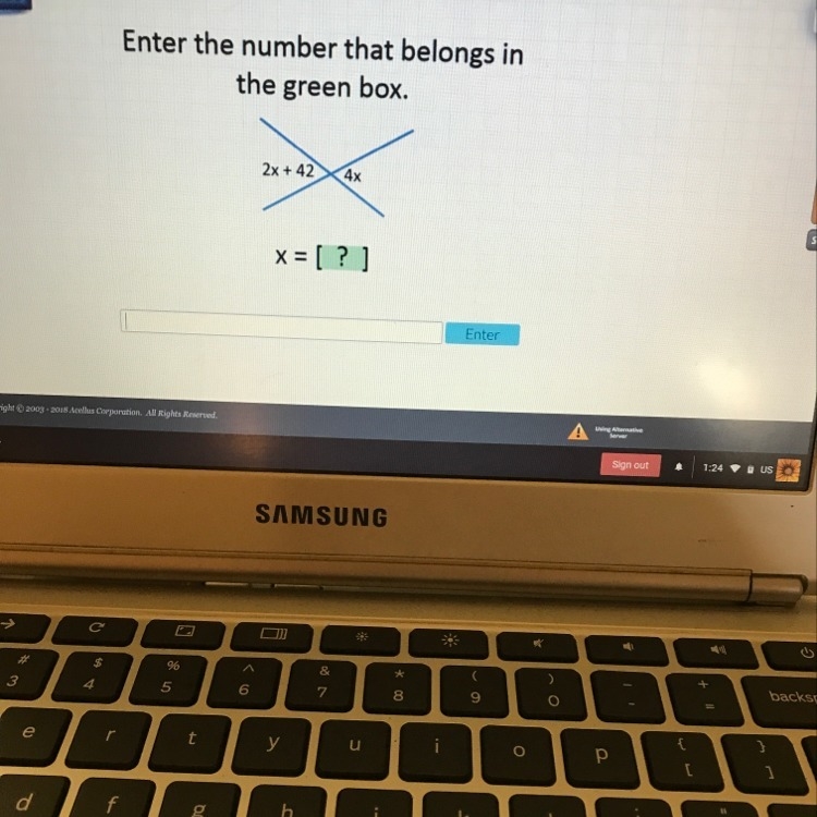 Enter the number that belongs in the green box.-example-1