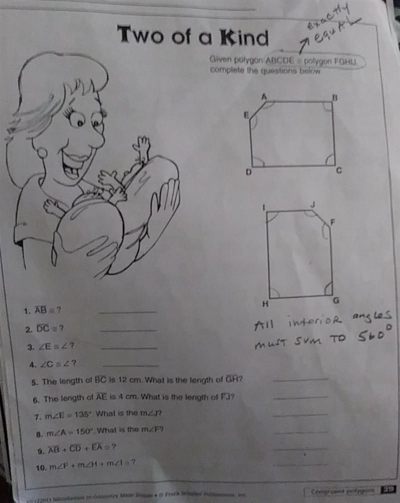 (Congruent polygons) Does anyone know how to do this? My math teacher gave out a huge-example-1