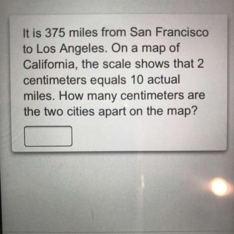 How many centimeters are the two cities apart?-example-1