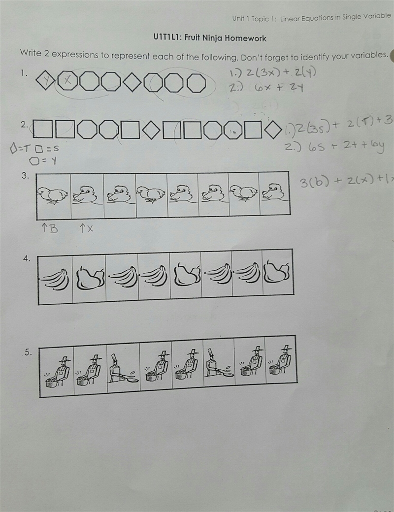 Easy 6th grade expressions. am I doing it right??-example-1