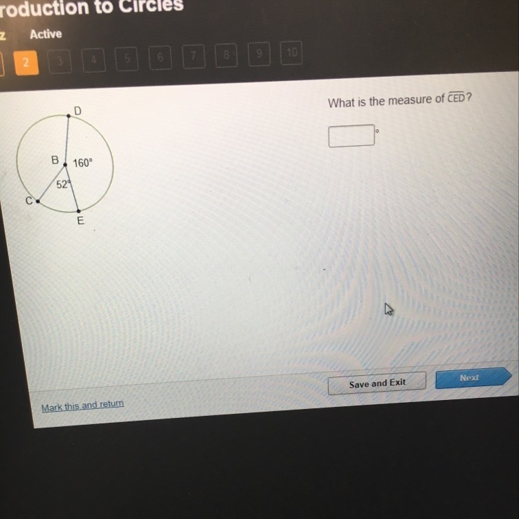 What is the measure of cde?-example-1