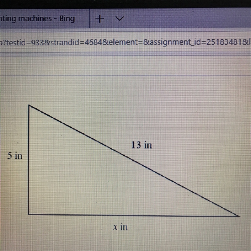 The triangle shown must be a right triangle if x= in A) 8 B) 12 C) 16 D) 144-example-1