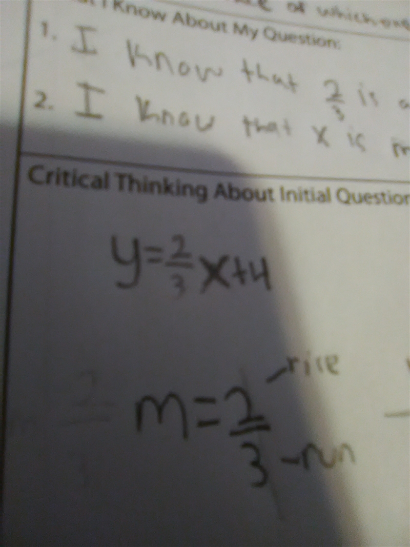 How would I graph y=2/3•+4-example-1