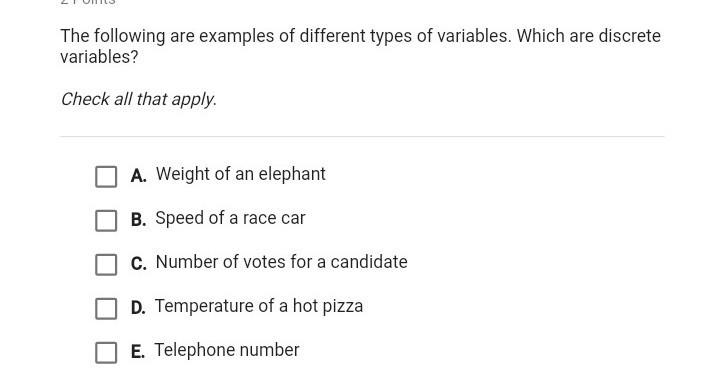 Which are discrete variables ????-example-1