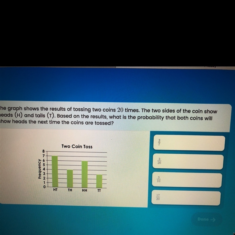 What is the probability help me ,1.)3/72 2.)3/20,3.)3/10,4.)17/20-example-1