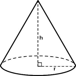 )1. In the cone below, the radius is 6 meters and the height is 8 meters. Show your-example-1