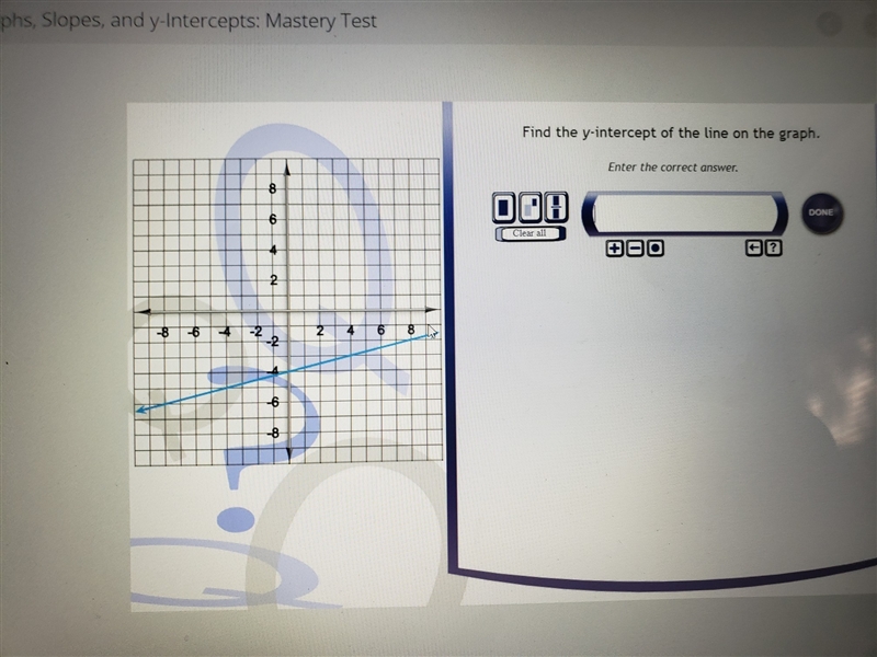 Find the y-intercept of the line on the graph-example-1