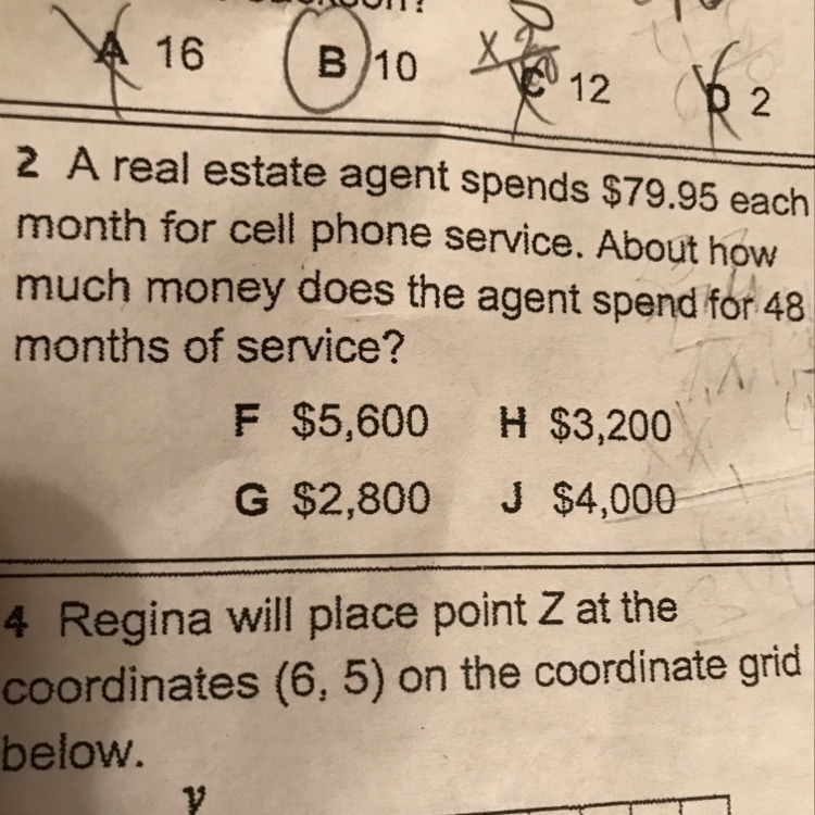 A real estate agent spends $79.95 each month for cell phone service. About how much-example-1