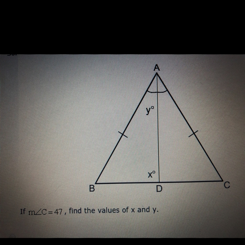 A) x=90, y=47 B) x=47, y=43 C) x=43, y=47 D) x=90, y=43-example-1