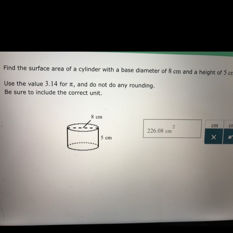 Is 226.08cm to the third power the correct response?-example-1