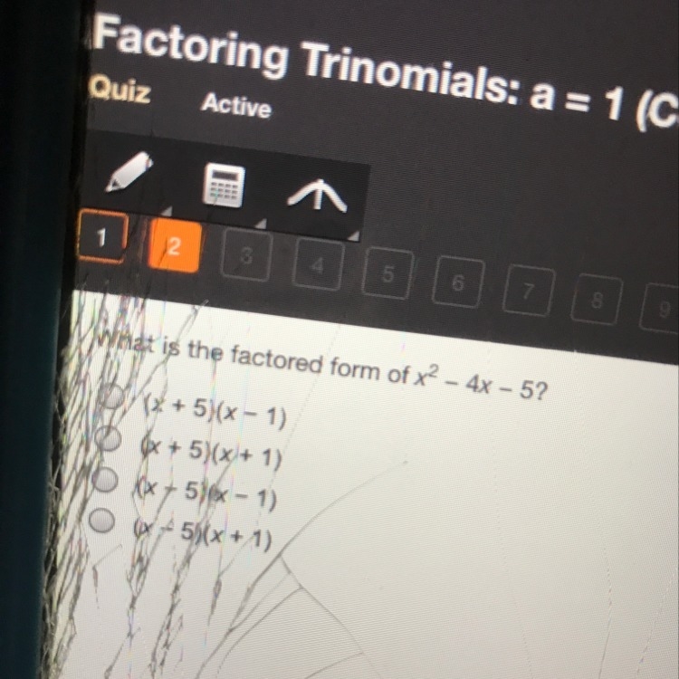 What is the factored form of x^2 - 4x - 5?-example-1