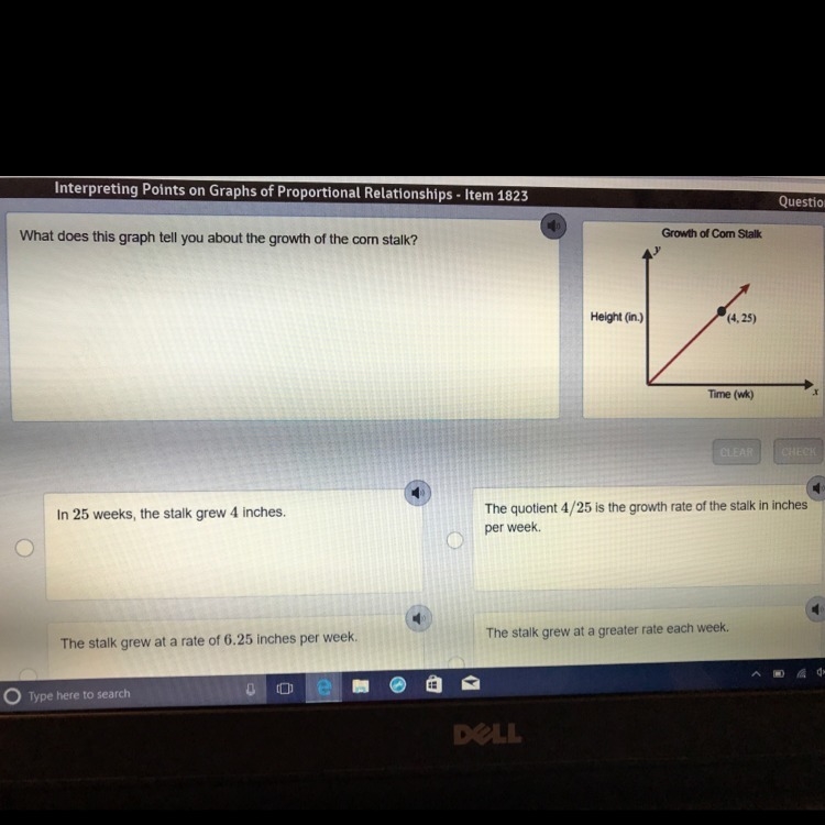 What does this graph tell you about the growth of the corn stalk?-example-1