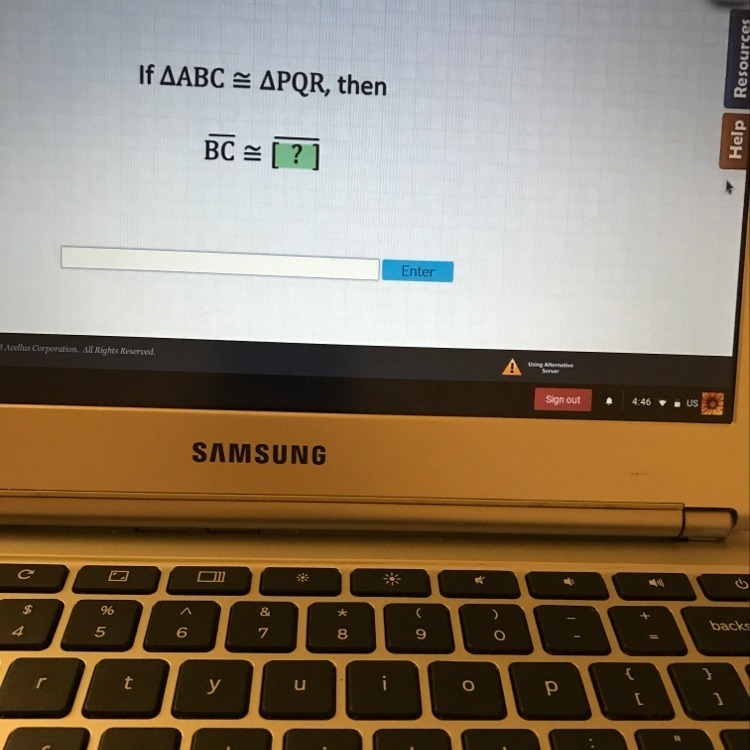 If ABC=PQR, then BC=?-example-1