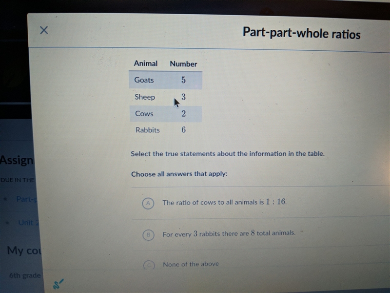 Select the true sratement about th information in the table-example-1