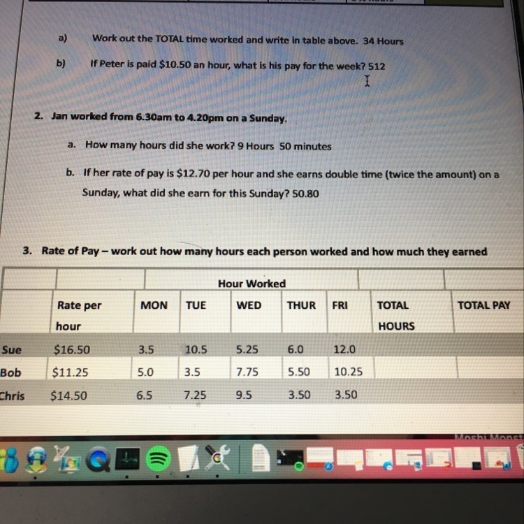 Hey can anyone help me? I just need help with the bottom table.-example-1