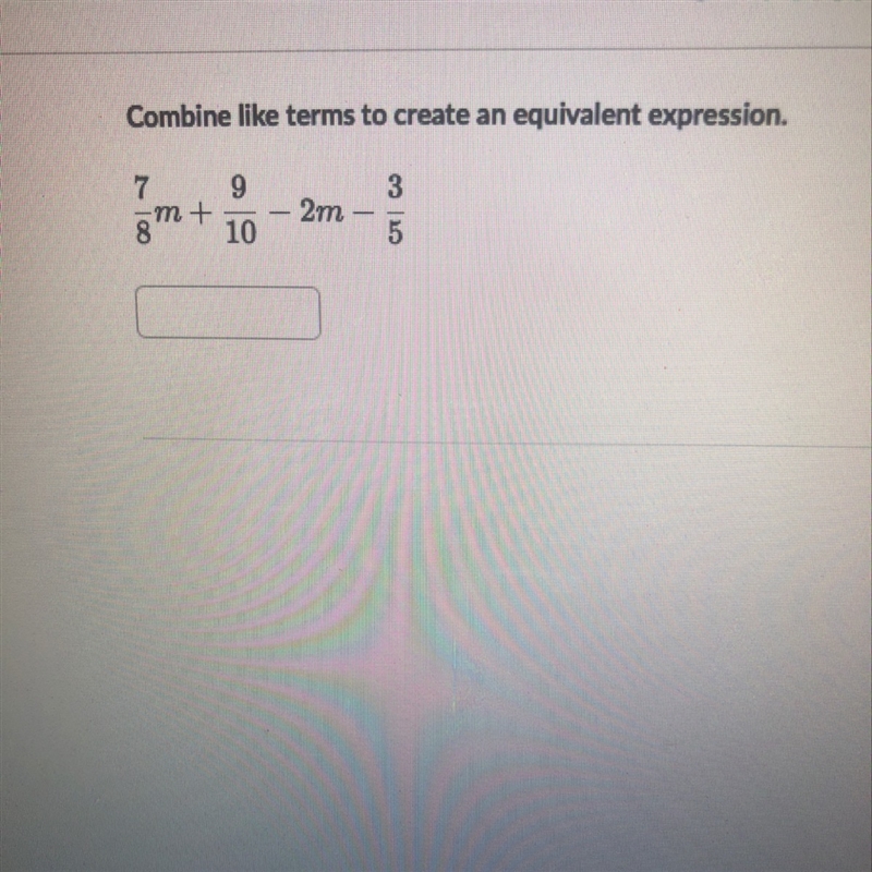 HELP PLEASE Combine like terms to create an equivalent expression.-example-1