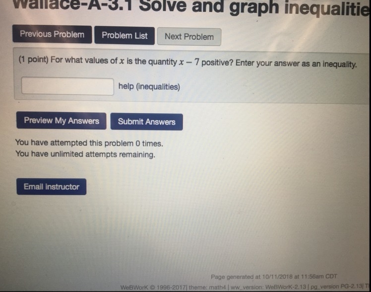 For what values of x is the quantity x-7-example-1