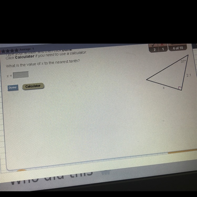 What is the value of x to the nearest tenth? Question #4-example-1