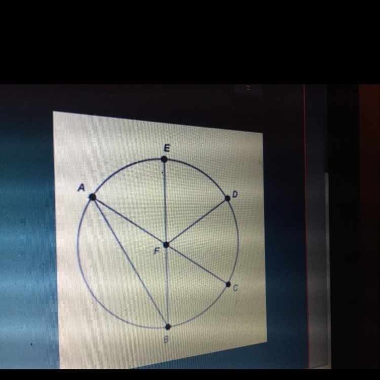 Which line segment is not a diameter or radius of circle F?-example-1