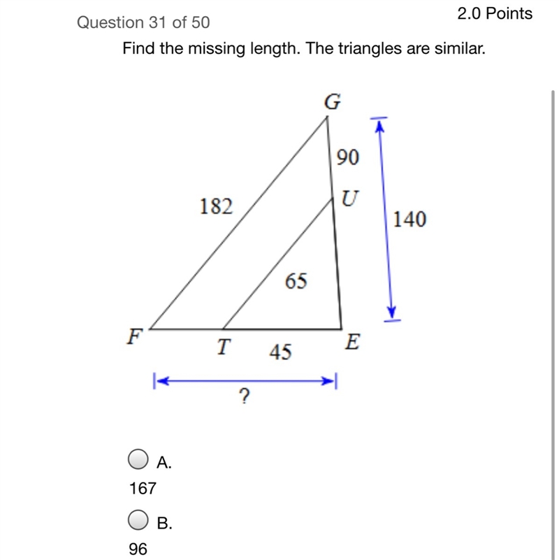 C.126 D.115 Geometry math question no Guessing and Please show work-example-1