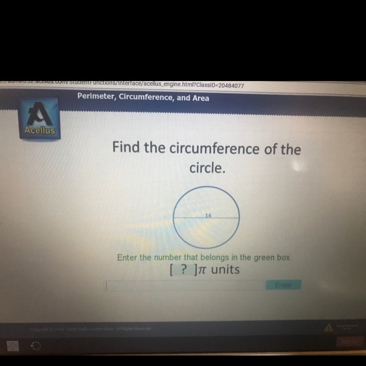 Find the circumference of the circle.-example-1