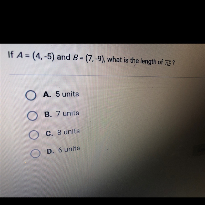 *LOOK AT PICTURE Second time asking. WORTH 15 points. Help. If A=(4,-5) and B = (7,-9) what-example-1