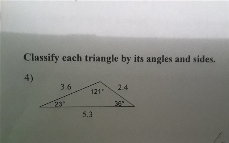 Classify each triangle-example-1