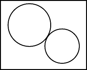 Choose the required figure. Two circles that have exactly two common tangents: Which-example-4