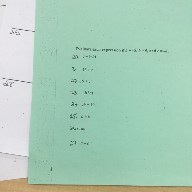 Help with all, Evaluate each expression of A=8, B=5, C=-2-example-1