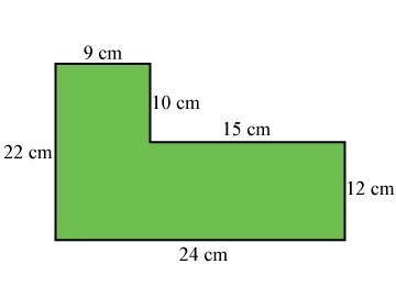 What is the area of the shape shown?-example-1