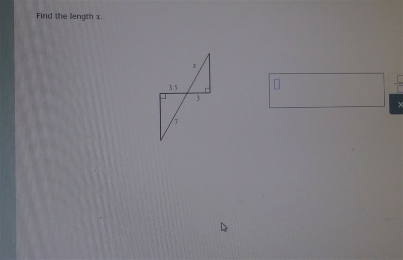 Find the lenght of x-example-1