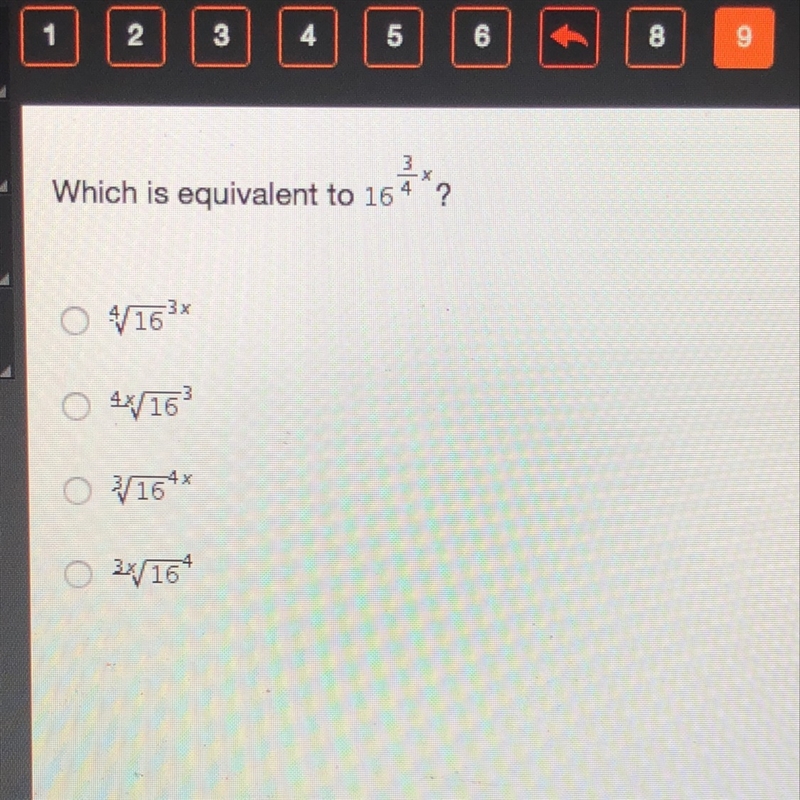 Help!!!! Which is equivalent to 16 3/4x-example-1