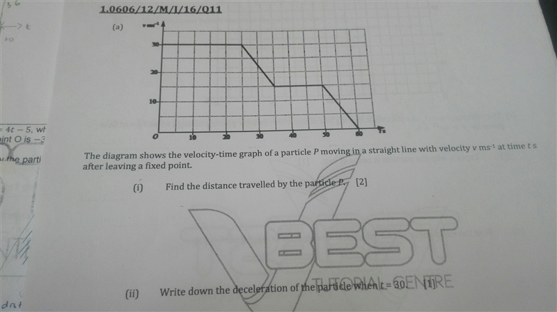 This is an ADDMATHS question!! It's a kinematics problem. Please help me for both-example-1