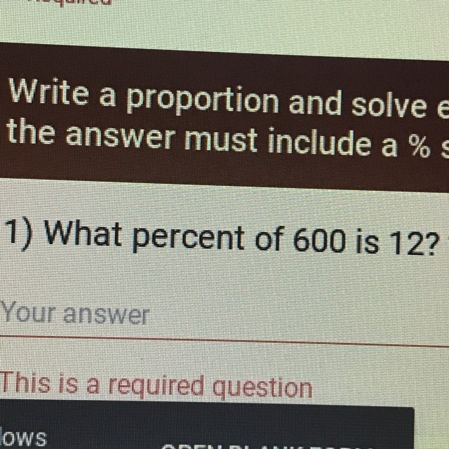 What percent of 600 is 12?-example-1