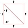 What is the length of the diagonal of the square shown below?-example-1