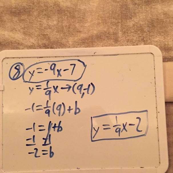 Parallel and perpendicular lines only circled problems-example-1