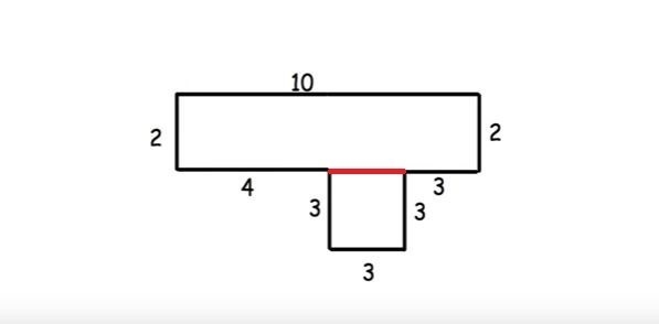 Find the area of the irregular shape-example-1